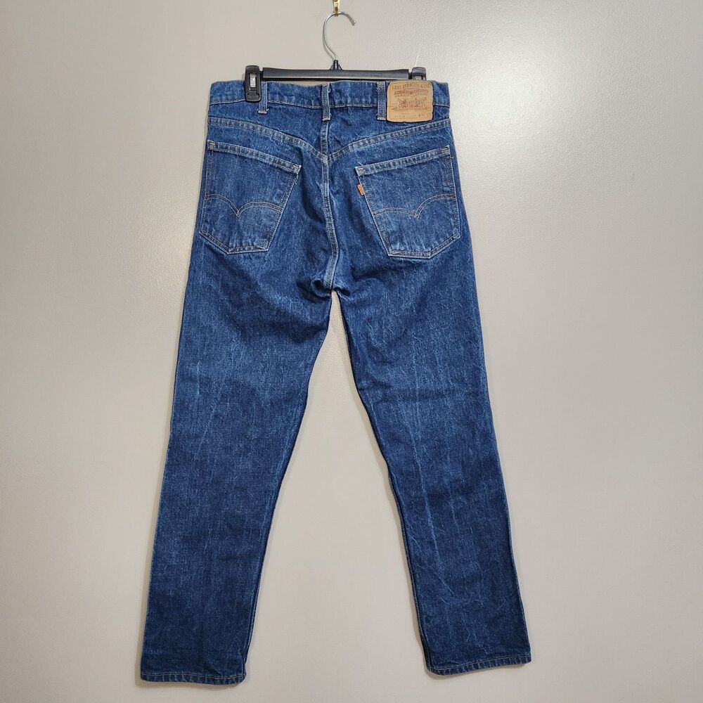 Vintage Levis 505 Orange Tab Jeans Mens 34x30 Straight Leg 80s Made In USA